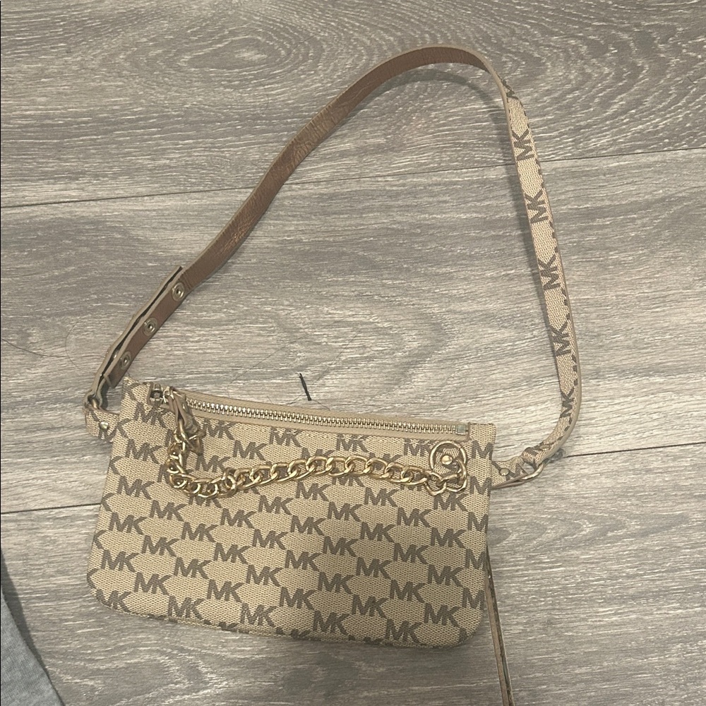 Michael Kors Brown Logo Shoulder Bag